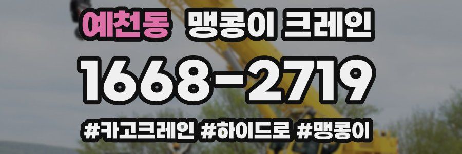 예천동 맹콩이 크레인
