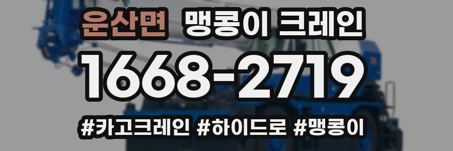 운산면 맹콩이 크레인