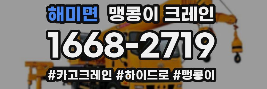 해미면 맹콩이 크레인