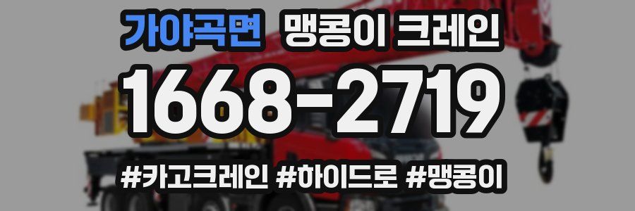 가야곡면 맹콩이 크레인