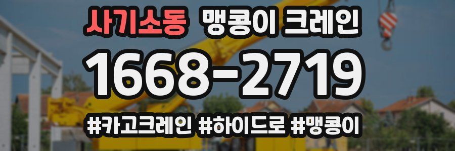 사기소동 맹콩이 크레인