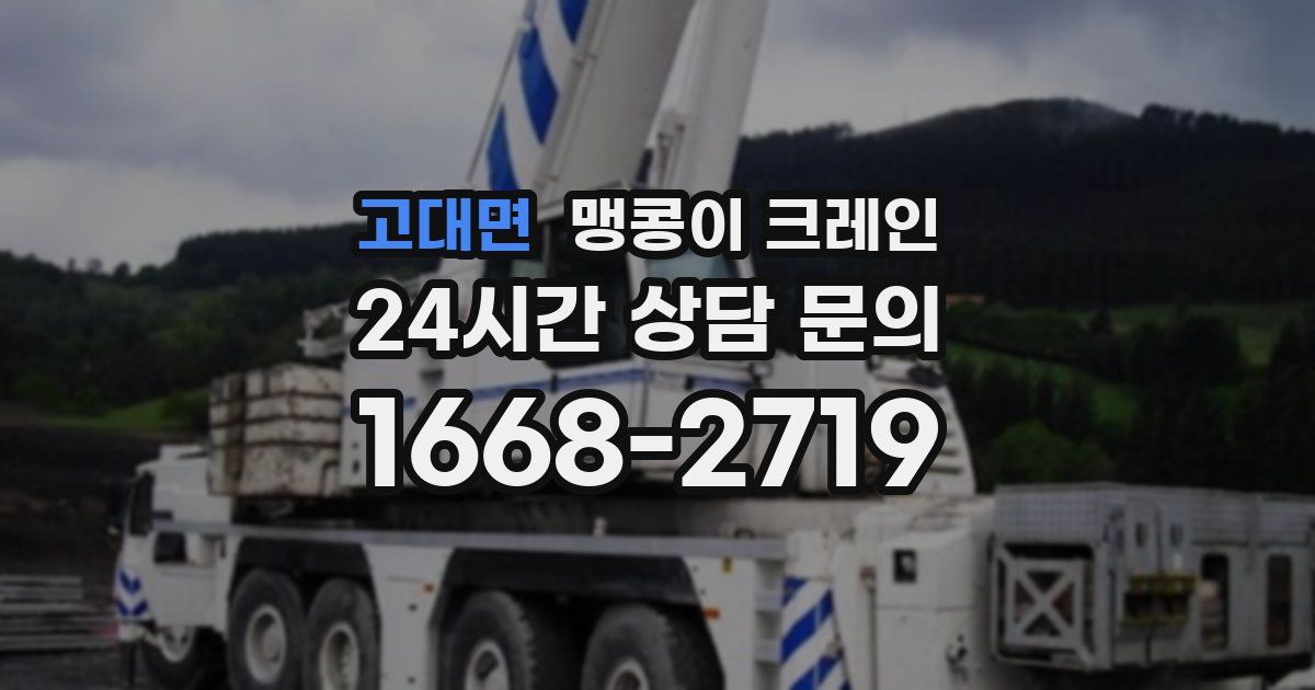 고대면 맹콩이 크레인