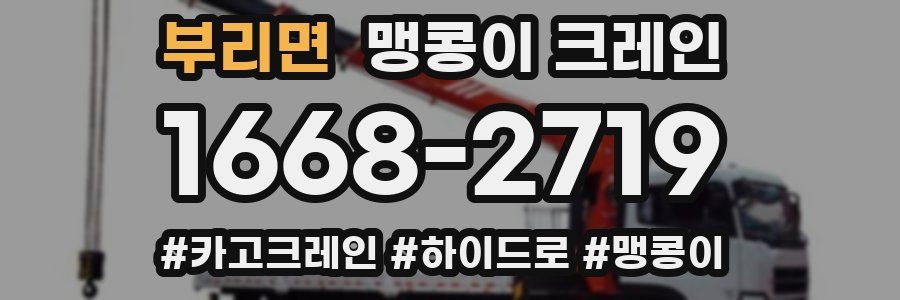부리면 맹콩이 크레인