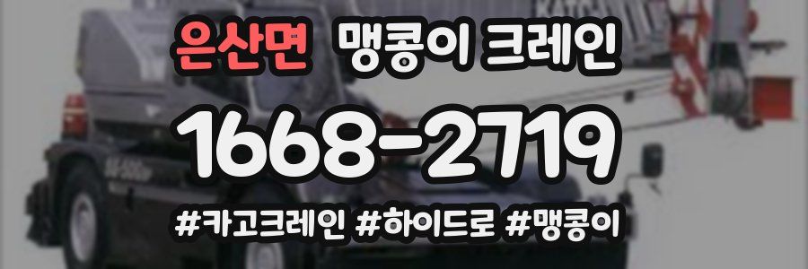 은산면 맹콩이 크레인