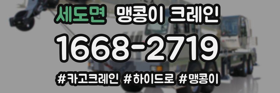 세도면 맹콩이 크레인