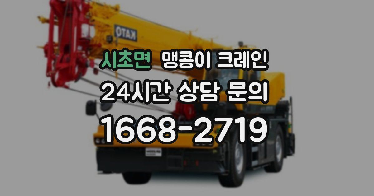 시초면 맹콩이 크레인