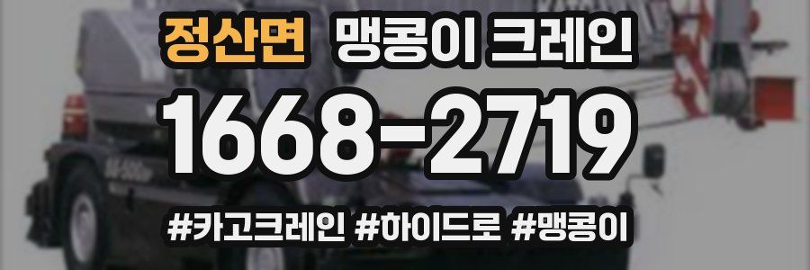 정산면 맹콩이 크레인