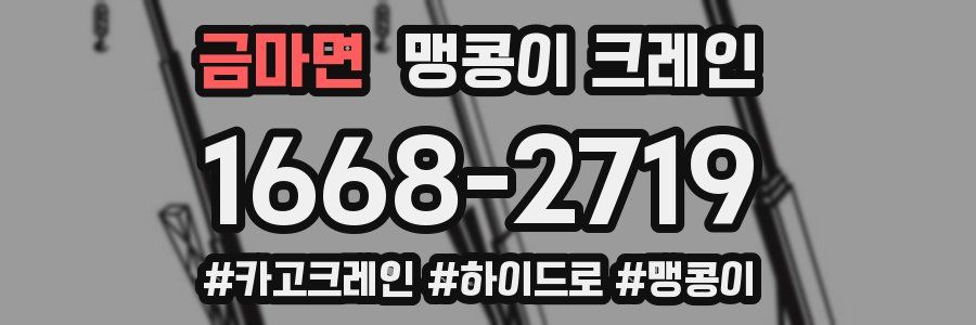 금마면 맹콩이 크레인