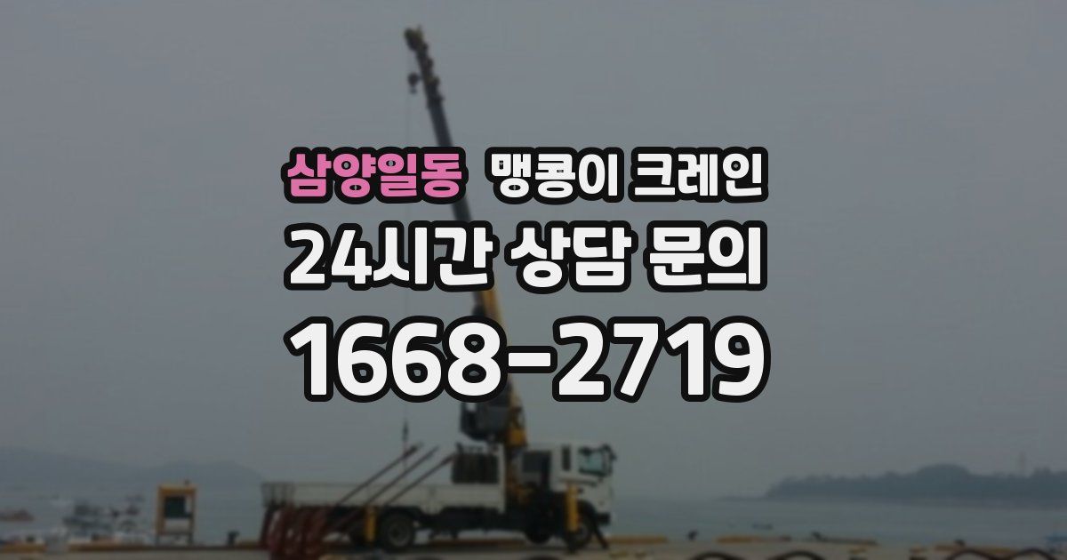 삼양일동 맹콩이 크레인