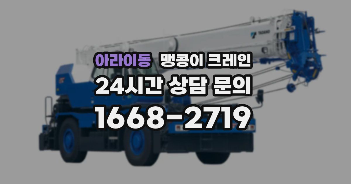 아라이동 맹콩이 크레인