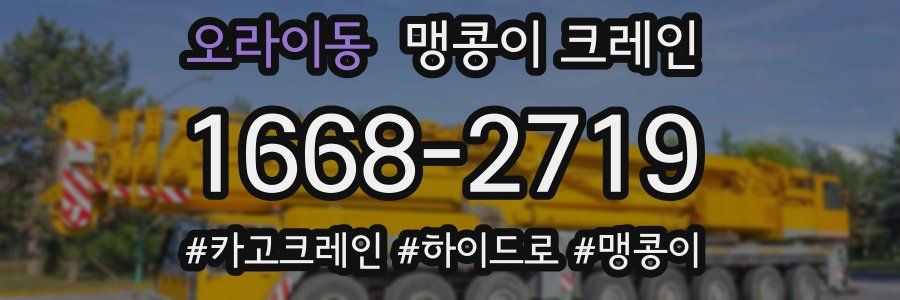 오라이동 맹콩이 크레인