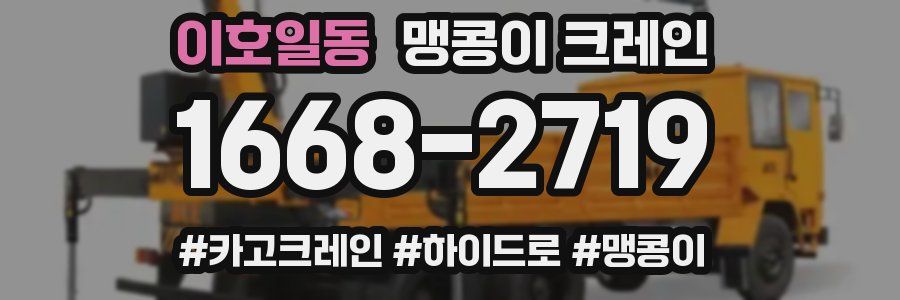 이호일동 맹콩이 크레인