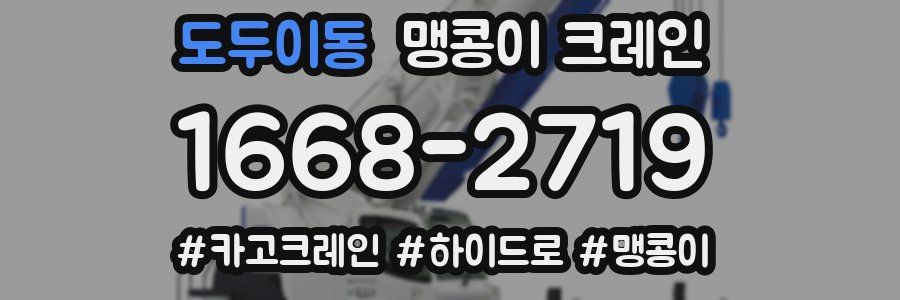 도두이동 맹콩이 크레인