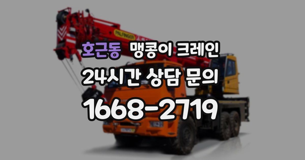 호근동 맹콩이 크레인