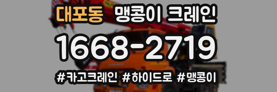 대포동 맹콩이 크레인