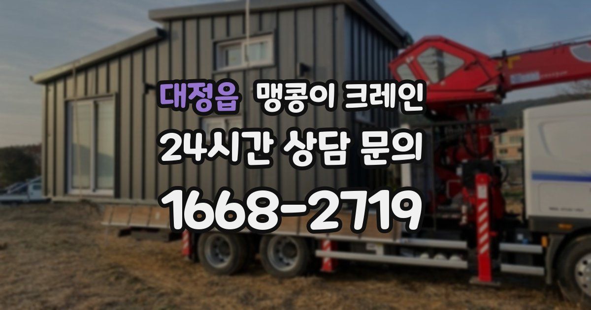 대정읍 맹콩이 크레인