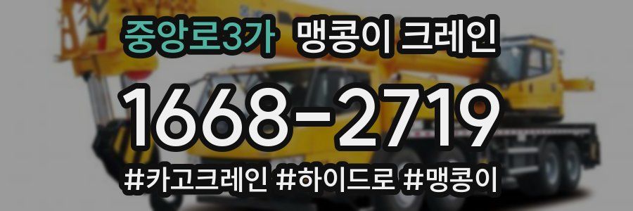 중앙로3가 맹콩이 크레인