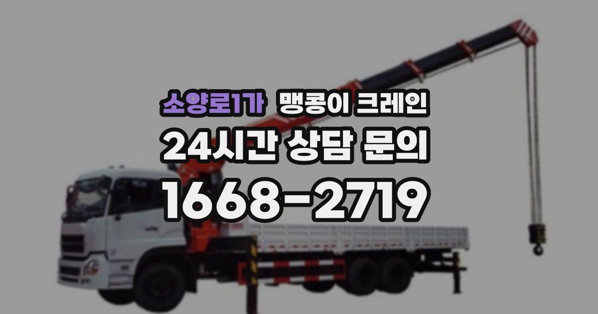 소양로1가 맹콩이 크레인