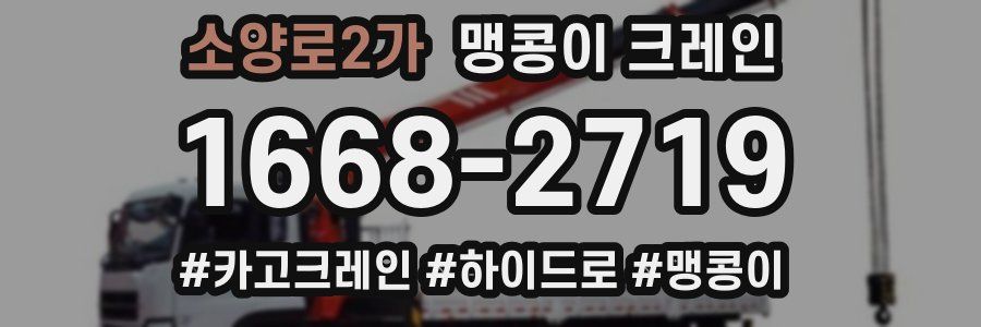 소양로2가 맹콩이 크레인