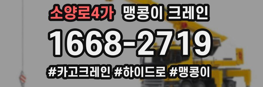 소양로4가 맹콩이 크레인