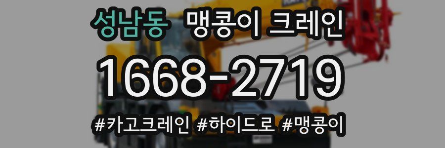성남동 맹콩이 크레인