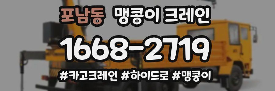 포남동 맹콩이 크레인
