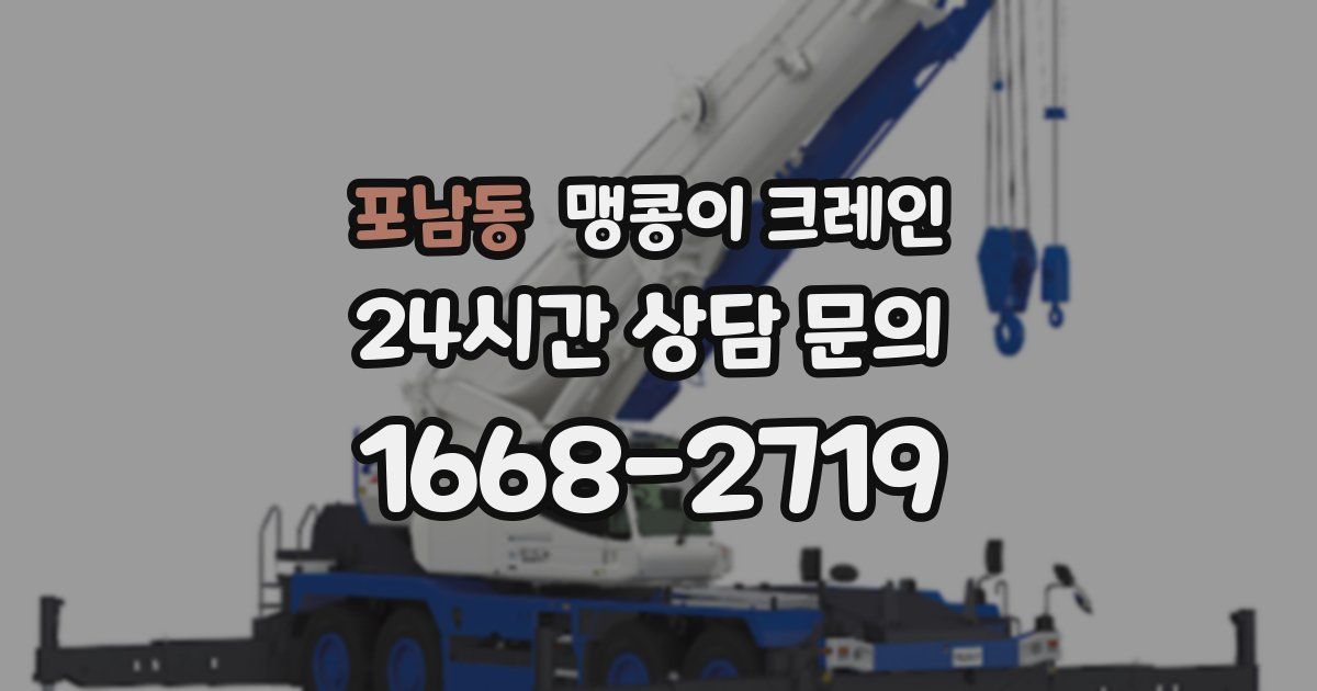포남동 맹콩이 크레인