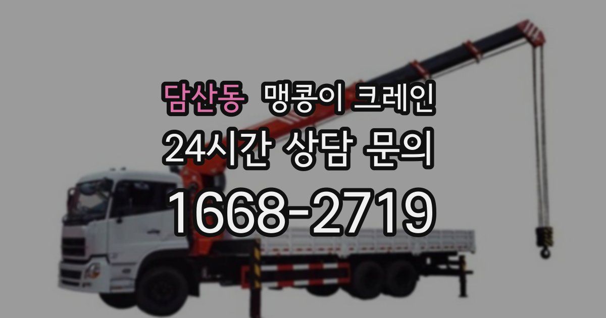 담산동 맹콩이 크레인