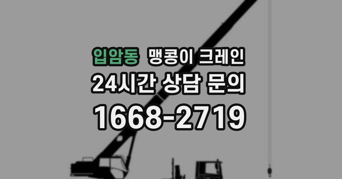 입암동 맹콩이 크레인