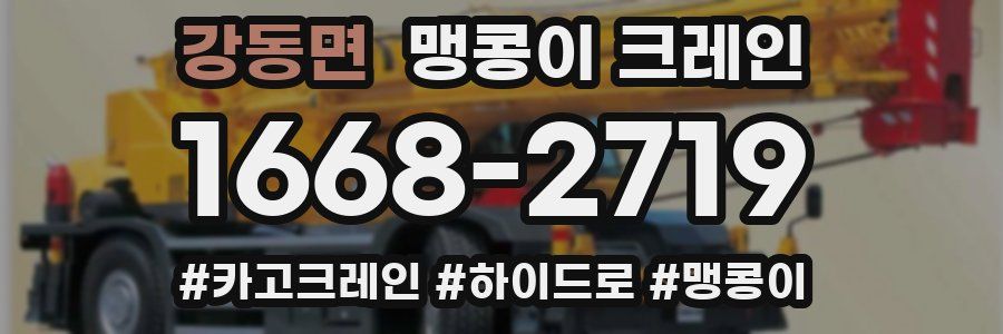 강동면 맹콩이 크레인