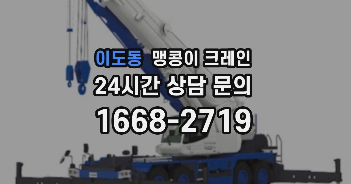 이도동 맹콩이 크레인