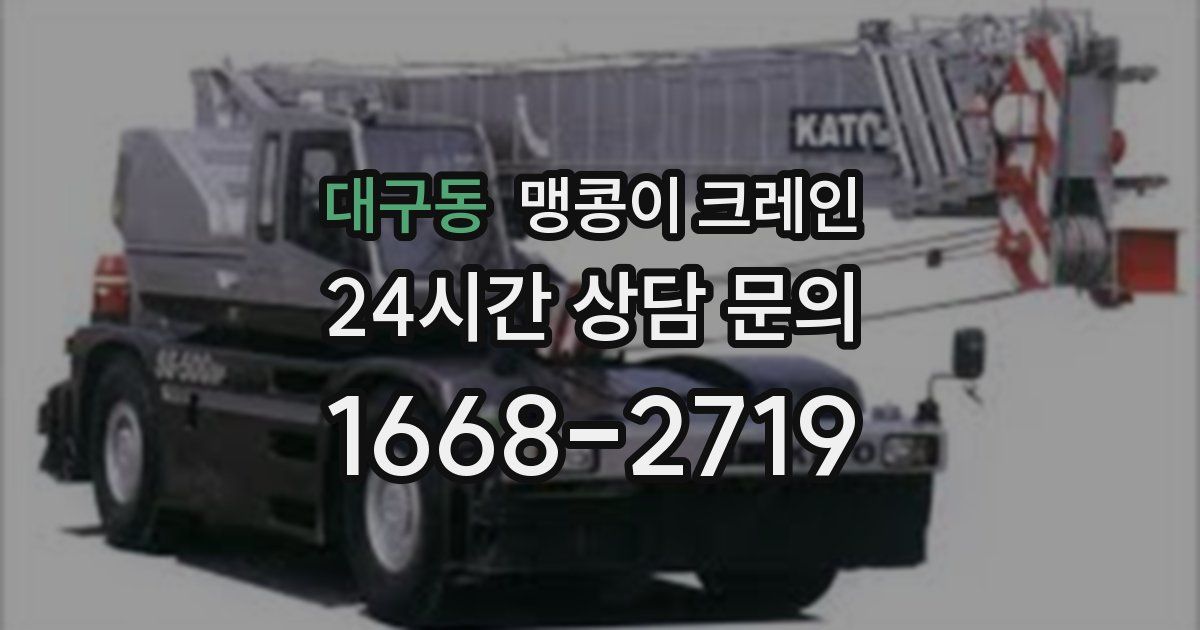 대구동 맹콩이 크레인