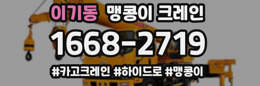 이기동 맹콩이 크레인