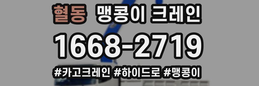 혈동 맹콩이 크레인