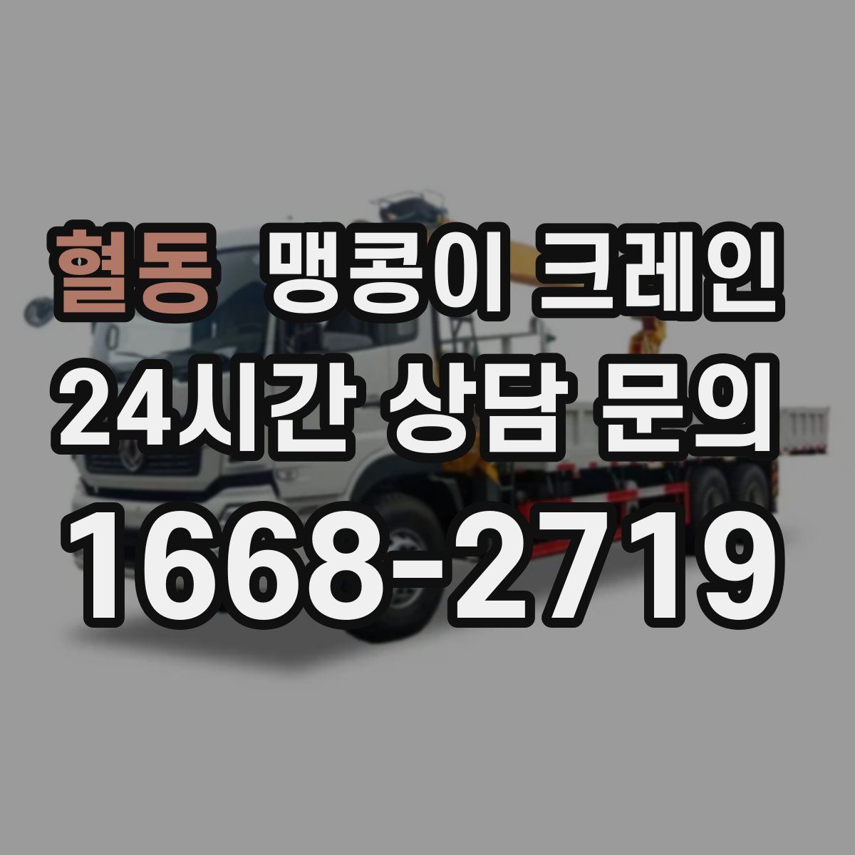 혈동 맹콩이 크레인