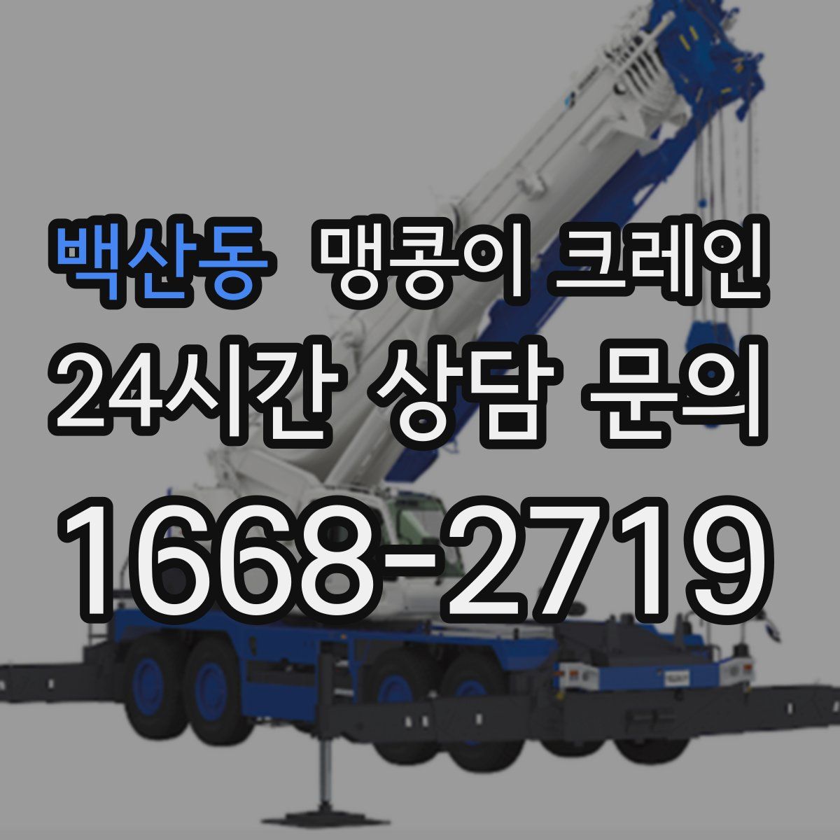 백산동 맹콩이 크레인