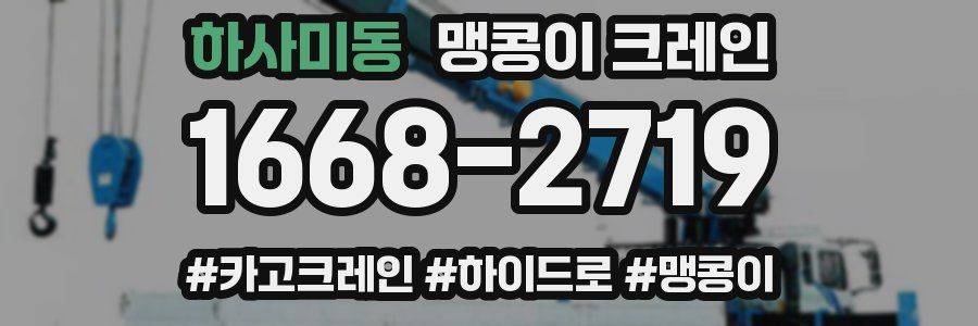 하사미동 맹콩이 크레인