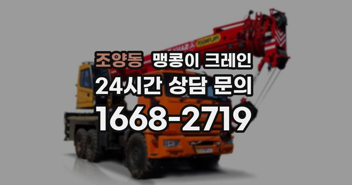 조양동 맹콩이 크레인