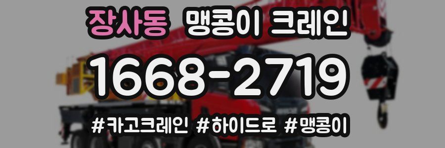 장사동 맹콩이 크레인