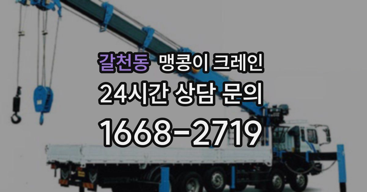 갈천동 맹콩이 크레인