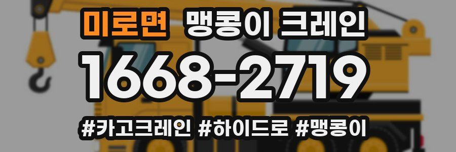 미로면 맹콩이 크레인
