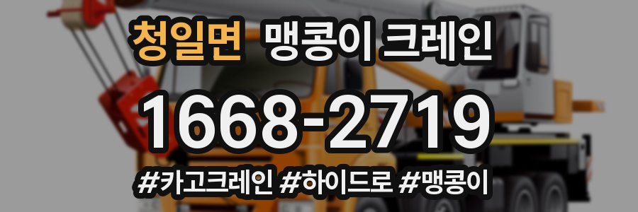 청일면 맹콩이 크레인