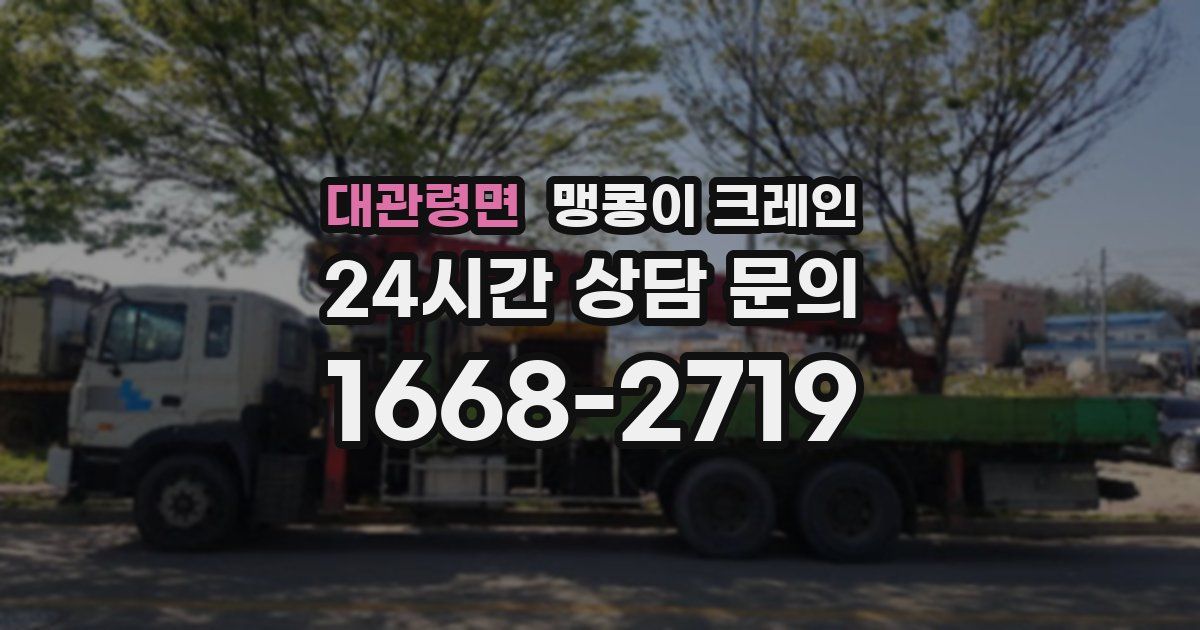 대관령면 맹콩이 크레인