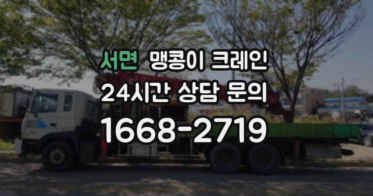 서면 맹콩이 크레인