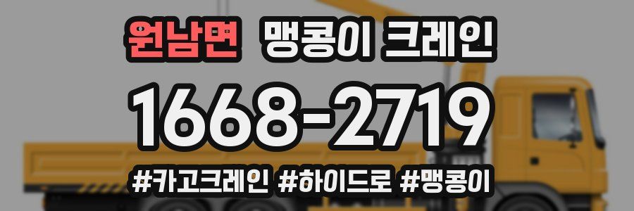 원남면 맹콩이 크레인