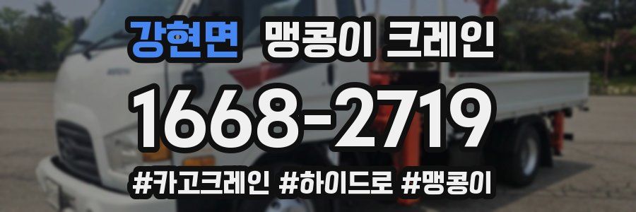 강현면 맹콩이 크레인