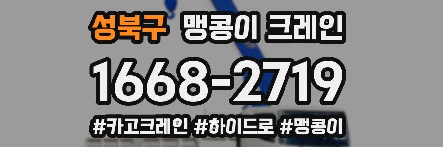 성북구 맹콩이 크레인