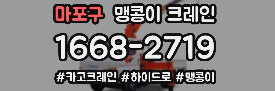 마포구 맹콩이 크레인