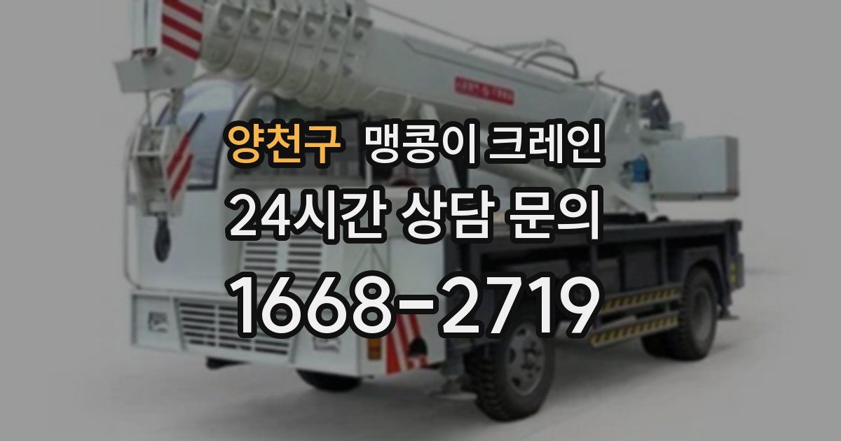 양천구 맹콩이 크레인