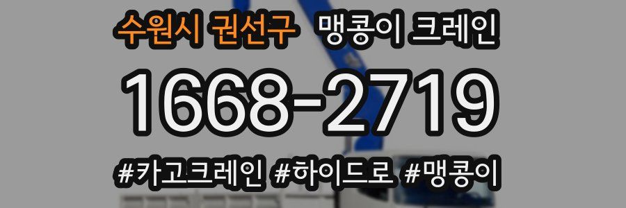 수원시 권선구 맹콩이 크레인